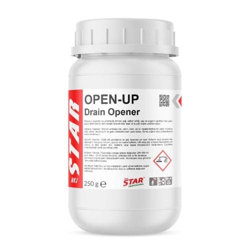 Drain opener beads reacting with hot water in sink drain