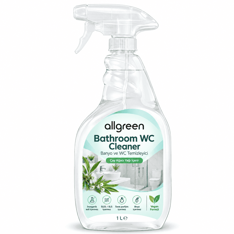 ALLGREEN Bathroom & WC Cleaner spray bottle with organic tea tree oil
