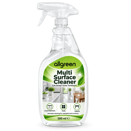 Multi-surface cleaner scented with natural essential oils