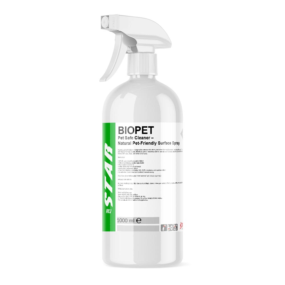 Doğal Biyoçözünür Evcil Hayvan Güvenli Temizlik Spreyi – Pet Safe Cleaner