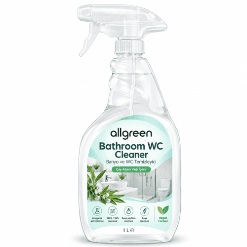 ALLGREEN Bathroom & WC Cleaner organik çay ağacı yağlı temizleyici sprey şişesi