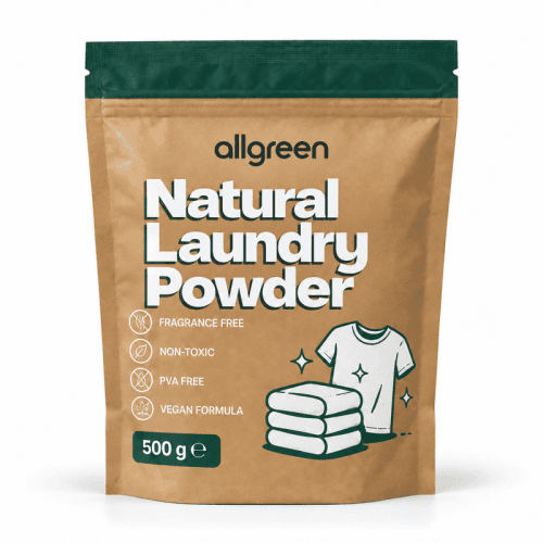 Kraft doypack ambalajda Natural Laundry Powder esanssız ve boyasız toz çamaşır deterjanı