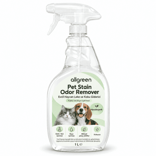 ALLGREEN Pet Stain Remover enzim bazlı evcil hayvan leke ve koku giderici sprey şişesi