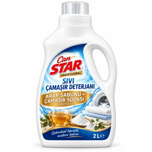Arap sabunu ve soda katkılı sıvı çamaşır deterjanı