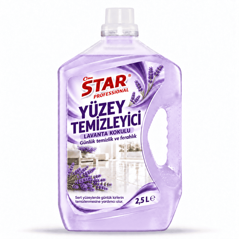 Çiçek bahçesi, lavanta, pudra ve çam kokulu sıvı yüzey temizleyici çeşitleri
