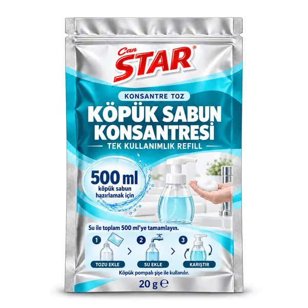 20 g Konsantre Köpük Sabun - Suyla Sulandırılan Toz